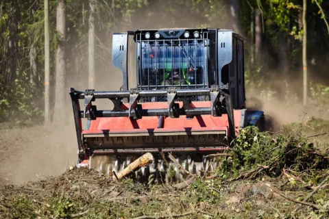 forestry mowing with skid steer
